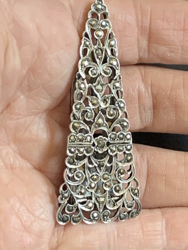 Vintage 935 silver marcasite - silver,
