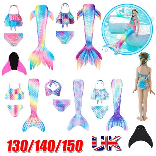 Kids mermaid tail with monofin - with,