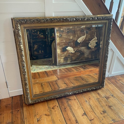 Large antique gilt mantle - large,