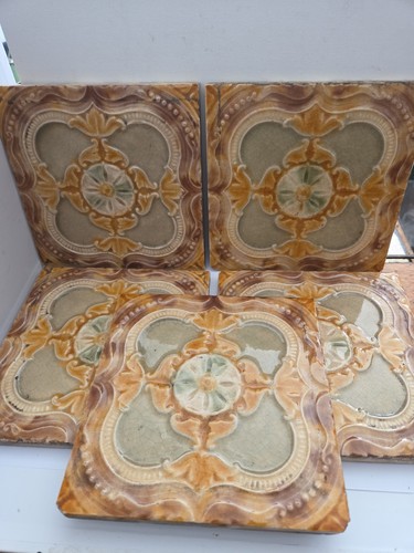 Five antique tiles - five,