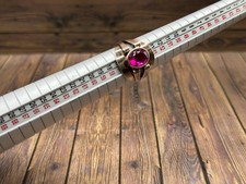 Vintage USSR Ring Soviet Ruby Silver 875 ☆ 7.5 size 17.7  5.22 gr