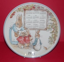 WEDGWOOD * 1994 Peter Rabbit Collectable Calendar Plate * Beatrix Potter *