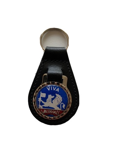 Black leather keyring fob - black,