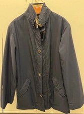 Loro Piana Traveller Jacket Blue Wool/Nylon Storm System Coat Made in Italy