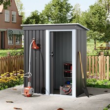 5x3 FT Garden Steel Shed Cabin Tool Room Pent Roof Garden Shed Warehouse Utility
