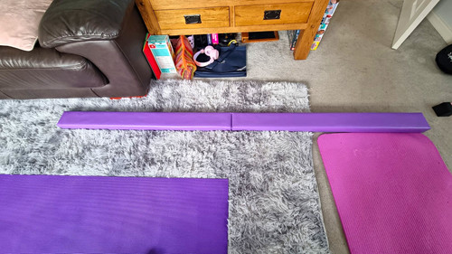 Purple folding gymnastics mat - purple,