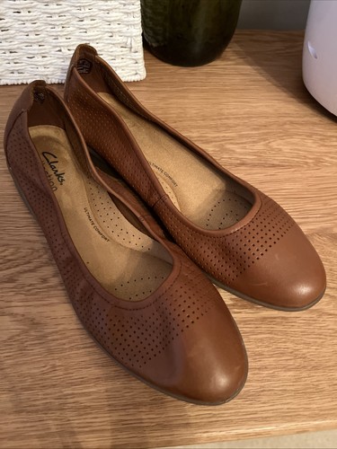 Clarks tan comfort ballerina - clarks,