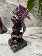 Dragon Ornament Figurine Purple Guardian of the Tower Nemesis Now Boxed 17cm