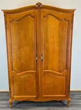 Armoire Wardrobe  - Amazing French Carved 2 door Oak Louis XV Wardrobe LOT 3740