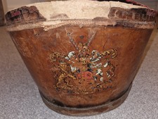 Victorian Leather Hat Box With Royal Armorial Crest