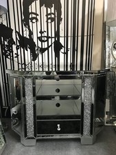 Mirror glass corner TV cabinet