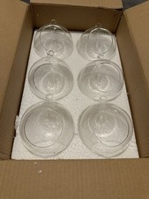 Clear glass hanging baubles - clear,
