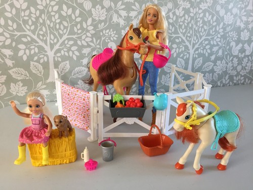 Barbie chelsea hugs n - &, horses