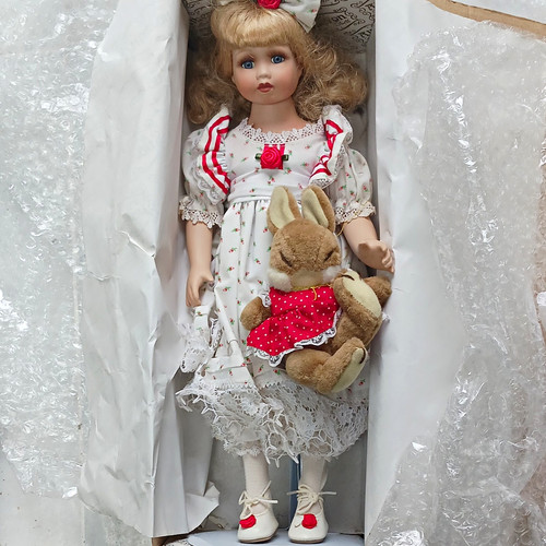Alberon porcelain girl doll - porcelain,