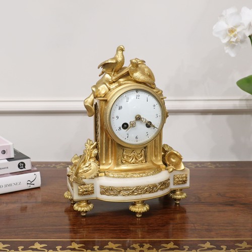 Antique mantel clock french - mantel,