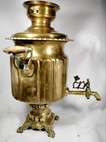 Antique russian tea pot brass - antique,