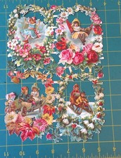 Raphael Tuck & Sons ltd Die cut scraps children swings toboggan wheelbarrow