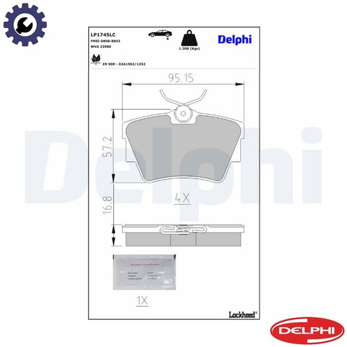 Brake pad set disc - pad,