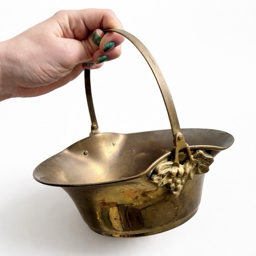 Vintage brass coal - coal, scuttle