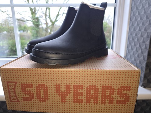 Bnib black leather camper - black,