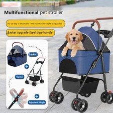 Pet Stroller Dog Cat Puppy Pram Pushchair Travel Cart Jogging Buggy Carrier