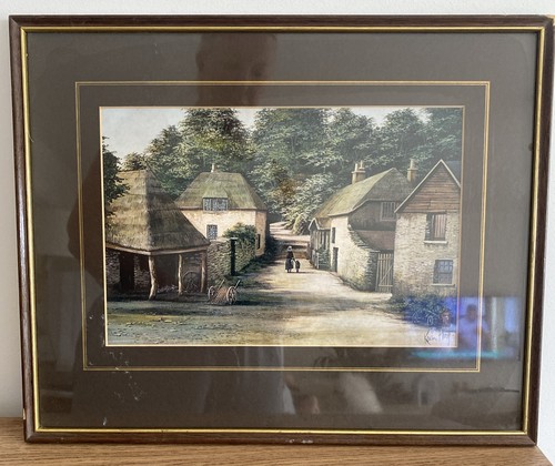 Framed print cockington - print,
