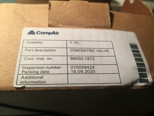 Compair valve concentric 30r - valve,