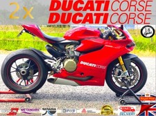 DUCATI CORSE side fairing stickers decals 899 1299 1199 Panigale S R V4 V4R deca