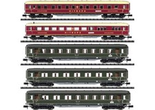 Trix N 13721 Express Train Passenger Car Set Mitropa 5 Cars