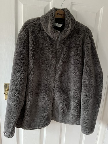Primark grey zip - up, teddy