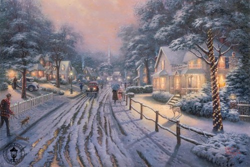 Thomas kinkade hometown xmas - thomas,