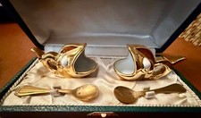 Vintage Art Deco Robj Figural Fish Salts in Box