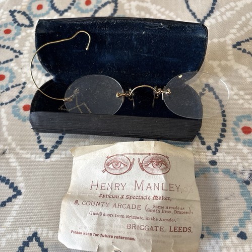 Pince nez brass - nez, brass/glass