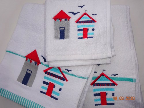 Bath hand face towels - face, white
