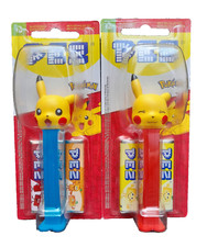 POKEMON PEZ DISPENSERS PIKACHU SHOCKED + PIKACHU EYES CLOSED (SET OF 2) NEW!