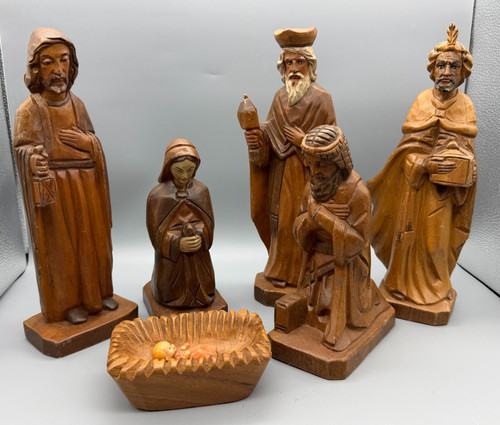 Vtg nativity large - large, hand