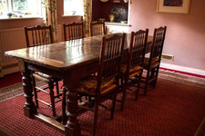 Antique Refectory Table & 6x Chairs [17th Century]