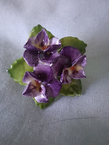 Vintage china flower brooch - china,