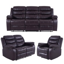 Roma Brown Leather Recliner 3