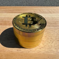 2 Inch Gold Metal Bitcoin Herb