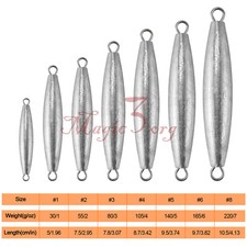 5X Lead Weights Sinker Bomb Shape Sea Fishing Tackle 1oz 2oz 3oz 4oz 5oz 6oz 8oz