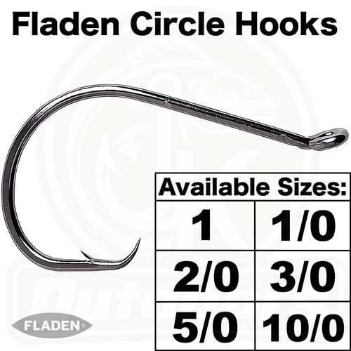 Fladen circle hooks sizes - fladen,