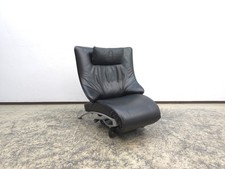 WK Living Solo Leather Chair Recliner Designer Chair Chair Leather Lounger Black