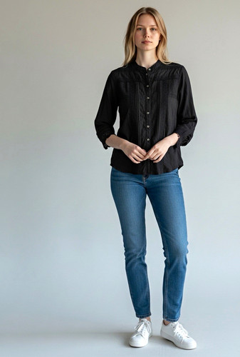 Massimo dutti black - massimo, collared