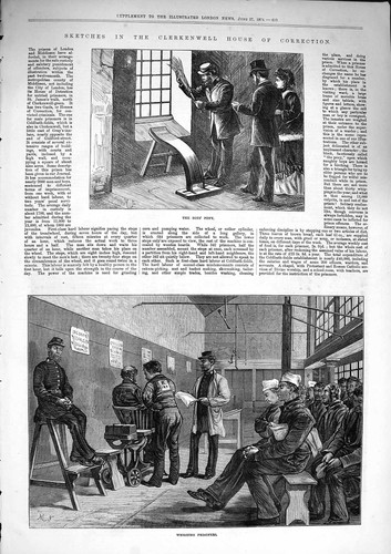 Old antique print 1874 - old,
