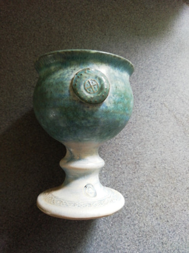 Conwy pottery goblet celtic - conwy,
