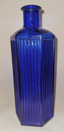 Vintage cobalt blue hexagonal - cobalt,