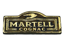 MARTELL COGNAC Small Gold Tone + Black Tag 1" Long  A4
