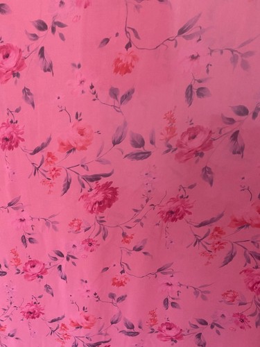 Pink floral fabric soft - floral,