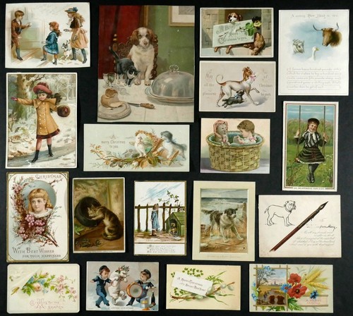 Job lot antique scraps cards - antique,